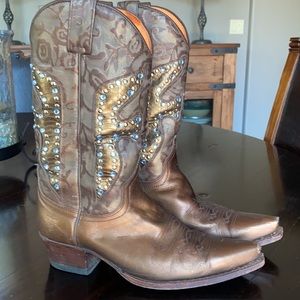 Frye boots 8M Daisy Dukes crystals y2K